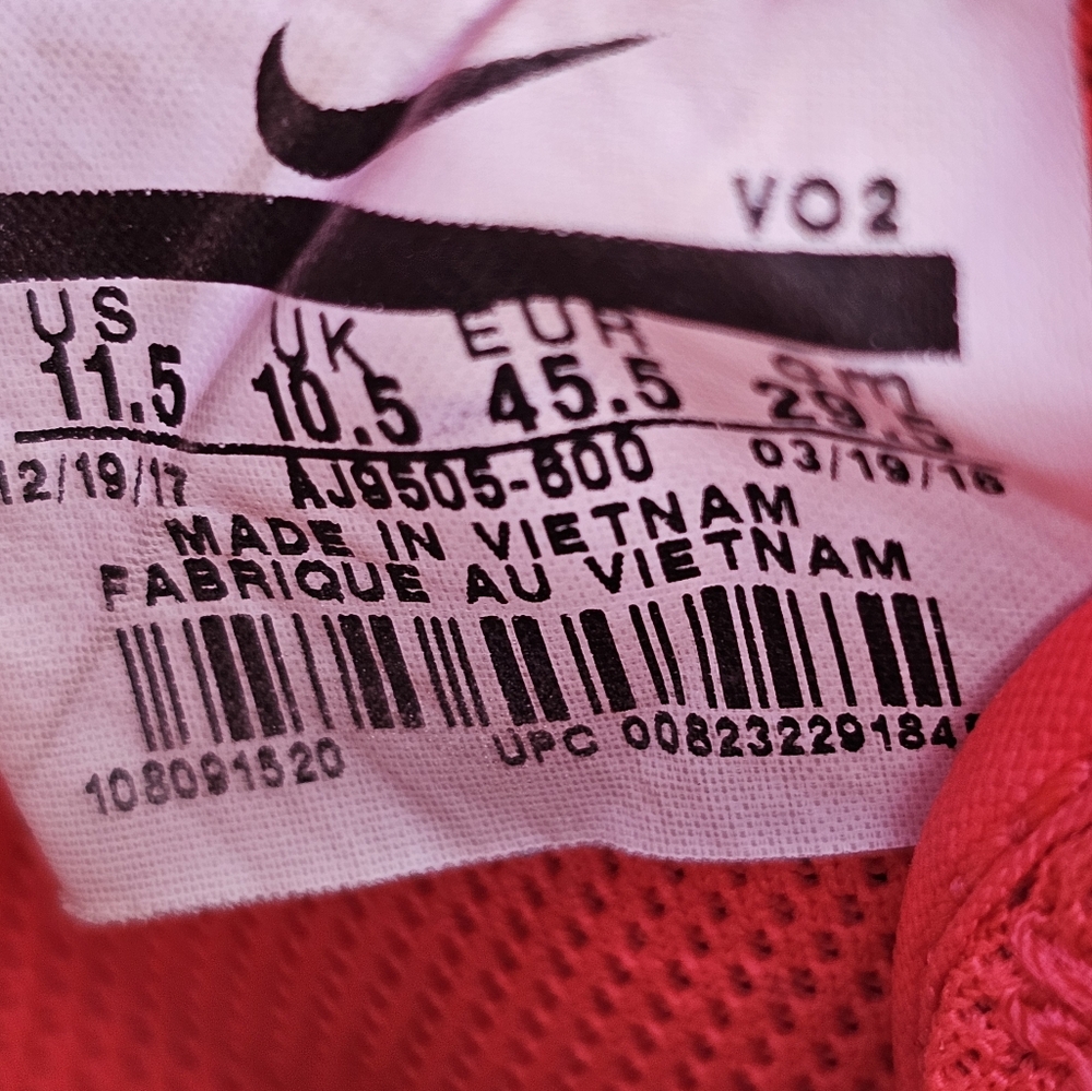 Nike Air Force 1 LV8 UV Logo Siren Red Low Top Size 11.5 AJ9505-600 - Picture 8 of 8